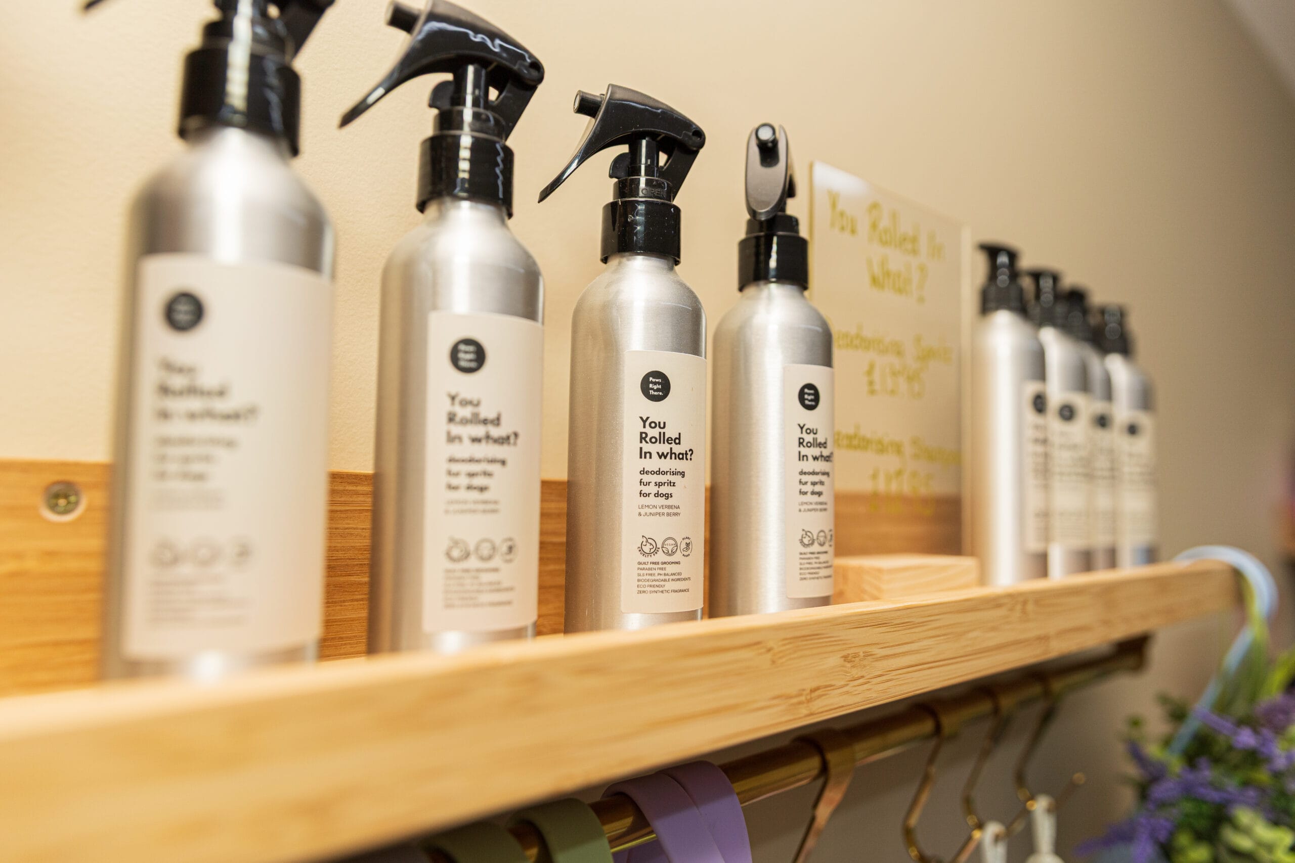 You Rolled In What? Perfume for dogs on shelf